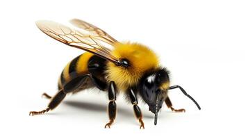 ai generado foto de abejorro aislado en blanco antecedentes. generativo ai