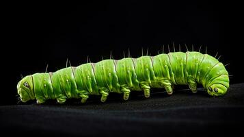 AI generated Photo of Caterpillar isolated on white background. Generative AI