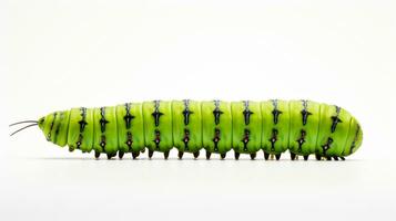 AI generated Photo of Caterpillar isolated on white background. Generative AI