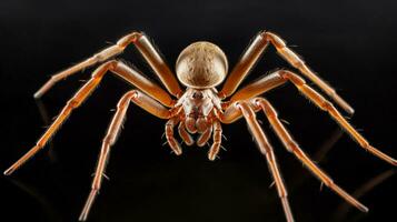 ai generado foto de marrón recluso araña aislado en blanco antecedentes. generativo ai