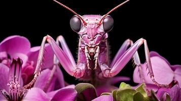 AI generated Flower Mantis isolated on white background. Generative AI photo