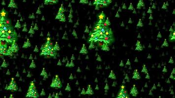 Christmas Trees Falling Motion Background Transition video