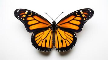 AI generated Monarch Butterfly isolated on white background. Generative AI photo