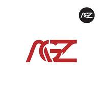 Letter AGZ Monogram Logo Design vector