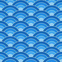 Blue shade of Japanese wave pattern background. Japanese seamless pattern vector. Waves background illustration. for clothing, wrapping paper, backdrop, background, gift card. vector