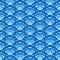 Blue shade of Japanese wave pattern background. Japanese seamless pattern vector. Waves background illustration. for clothing, wrapping paper, backdrop, background, gift card. vector