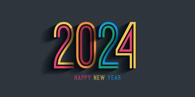 diseño de banner colorido feliz año nuevo vector