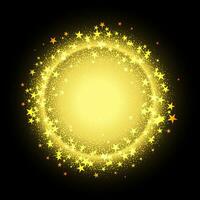 festive gold star background vector