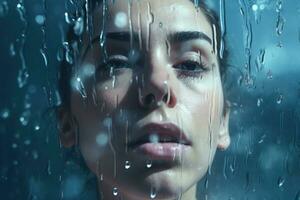 AI generated Rainy Day Reflection photo