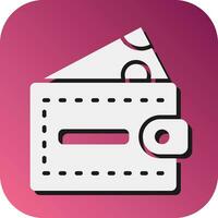 Wallet Vector Glyph Gradient Background Icon For Personal And Commercial Use.