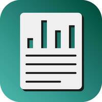 Graphical Report Vector Glyph Gradient Background Icon For Personal And Commercial Use.