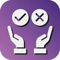 Decision Making Vector Glyph Gradient Background Icon For Personal And Commercial Use.