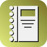 Notebook Vector Glyph Gradient Background Icon For Personal And Commercial Use.