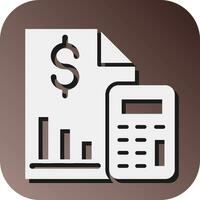 Accounting Vector Glyph Gradient Background Icon For Personal And Commercial Use.