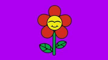 Animated 2d cartoon flower video