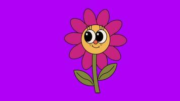 Animated 2d cartoon flower video