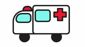 ambulancia 2d animado dibujos animados vídeo video