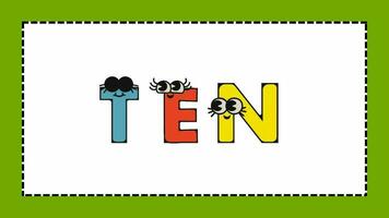 Nummer Karikatur Brief animieren Alphabet Lernen zum Kinder Nummer Zählen zum Kindergarten Reime Klasse Vorschule Lernen Videos. video