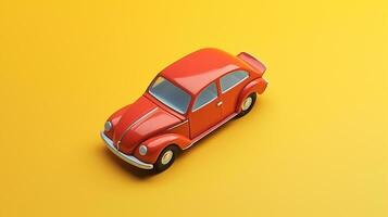 ai generado hermosa arreglo de miniatura de coche en mesa. generativo ai foto