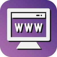 Website  Vector Glyph Gradient Background Icon For Personal And Commercial Use.