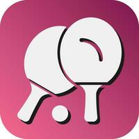 Table Tennis  Vector Glyph Gradient Background Icon For Personal And Commercial Use.