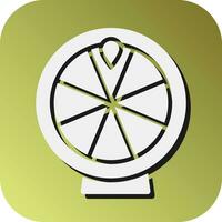 Wheel Of Fortune Vector Glyph Gradient Background Icon For Personal And Commercial Use.
