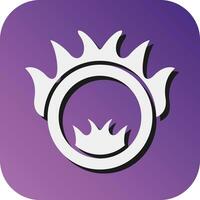 Ring Of Fire Vector Glyph Gradient Background Icon For Personal And Commercial Use.