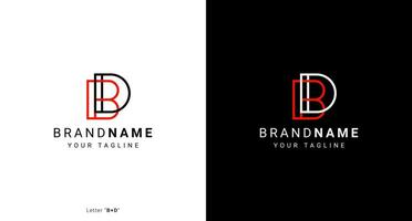 Creative And minimal Letter BD Or DB Logo Design Vector Template.
