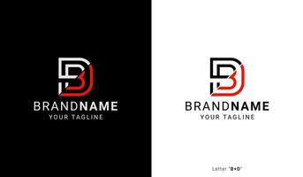 Creative And minimal Letter BD Or DB Logo Design Vector Template.