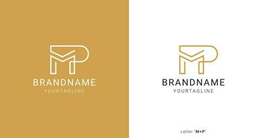 Creative And minimal Letter MP Or PM Logo Design Vector Template.