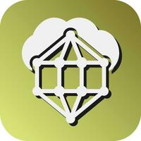 Nano Cloud  Vector Glyph Gradient Background Icon For Personal And Commercial Use.