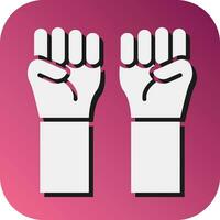 Protest  Vector Glyph Gradient Background Icon For Personal And Commercial Use.
