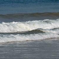 Amazing view of Arabian sea during the morning time in Calangute beach Goa, India, Ocean beach view early morning time photo