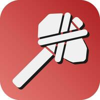 Stone Axe  Vector Glyph Gradient Background Icon For Personal And Commercial Use.