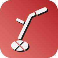 Metal Detector  Vector Glyph Gradient Background Icon For Personal And Commercial Use.
