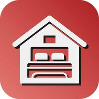 Accommodation  Vector Glyph Gradient Background Icon For Personal And Commercial Use.