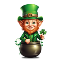 AI generated Cute Leprechaun Saint png