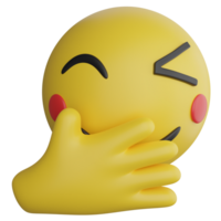 tímido emoji clipart plano Projeto ícone isolado em transparente fundo, 3d render emoji e emoticon conceito png