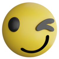 sourire emoji clipart plat conception icône isolé sur transparent arrière-plan, 3d rendre emoji et émoticône concept png