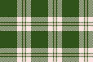 Plaid background, check seamless pattern in green. Vector fabric texture for textile print, wrapping paper, gift card or wallpaper.