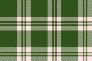 Plaid background, check seamless pattern in green. Vector fabric texture for textile print, wrapping paper, gift card or wallpaper.