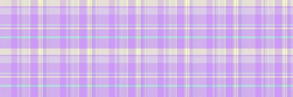 Grungy tartan fabric check, italian textile seamless background. Diverse vector plaid texture pattern in light and violet colors.