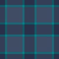 Workshop background tartan check, 1970s vector pattern seamless. English texture textile plaid fabric in cyan and blue colors.