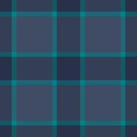 Workshop background tartan check, 1970s vector pattern seamless. English texture textile plaid fabric in cyan and blue colors.