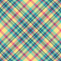 Check texture vector of seamless textile tartan with a pattern fabric background plaid.