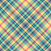 Check texture vector of seamless textile tartan with a pattern fabric background plaid.