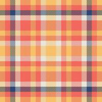 Gentle tartan seamless vector, neutral check pattern background. Invitation textile plaid fabric texture in red and amber colors. vector