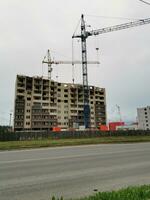 Construction of a multistorey building photo