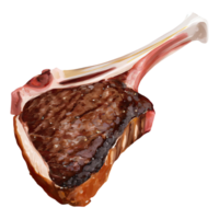 AI generated Smoked bone in ribeye isolated on transparent background. AI Generated png