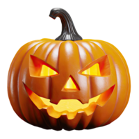 AI generated Jack o lantern 3d isolated on transparent background. AI Generated png